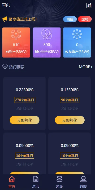 【区块链理财】虚拟币养成+算力节点可调节-快达源码网