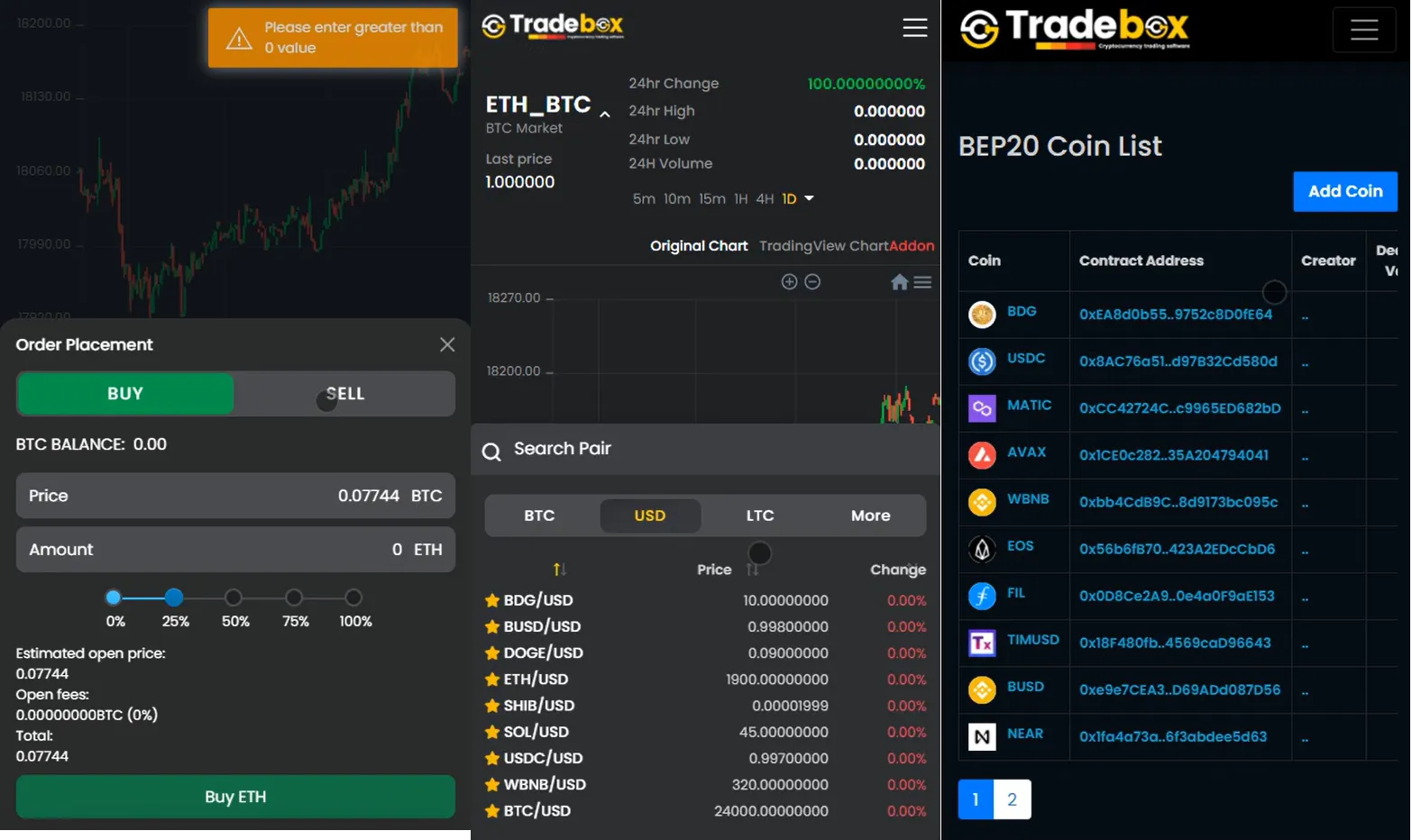 【Tradebox去中心化交易】加密货币交易平台+自适应+正版程序+带视频搭建教程-快达源码网