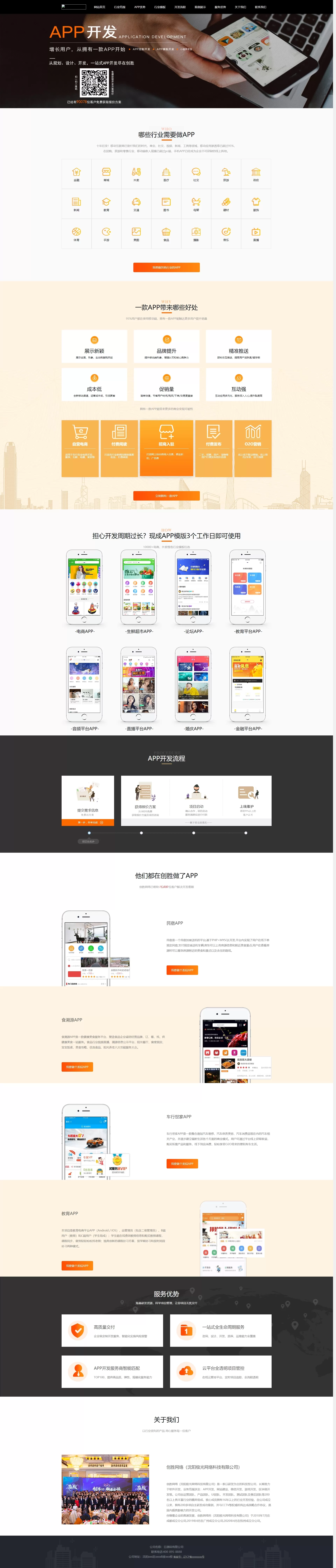 【HTML代码】网络科技公司一站式开发APP介绍质询网站-快达源码网