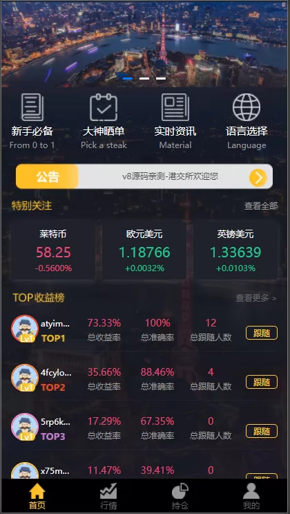 【ARich免费】3合一双位盘+行情+完整数据服务器打包+K线正常+脚本齐全+微信登录-快达源码网