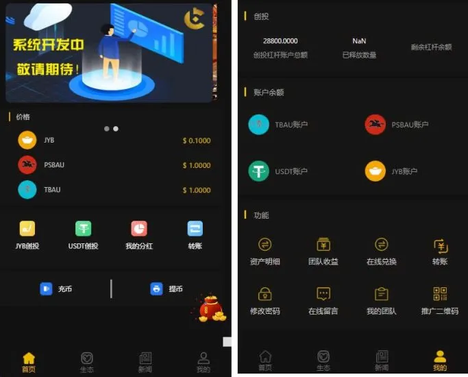 【CAGI虚拟】资产币投资分红理财创投源码+杠杆转账完整源码-快达源码网