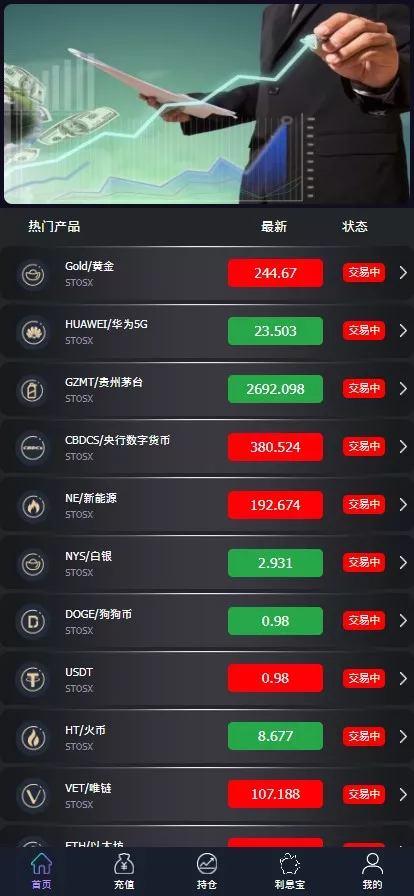 【黑金UI】外汇+区块链+指数微盘+微交易-快达源码网