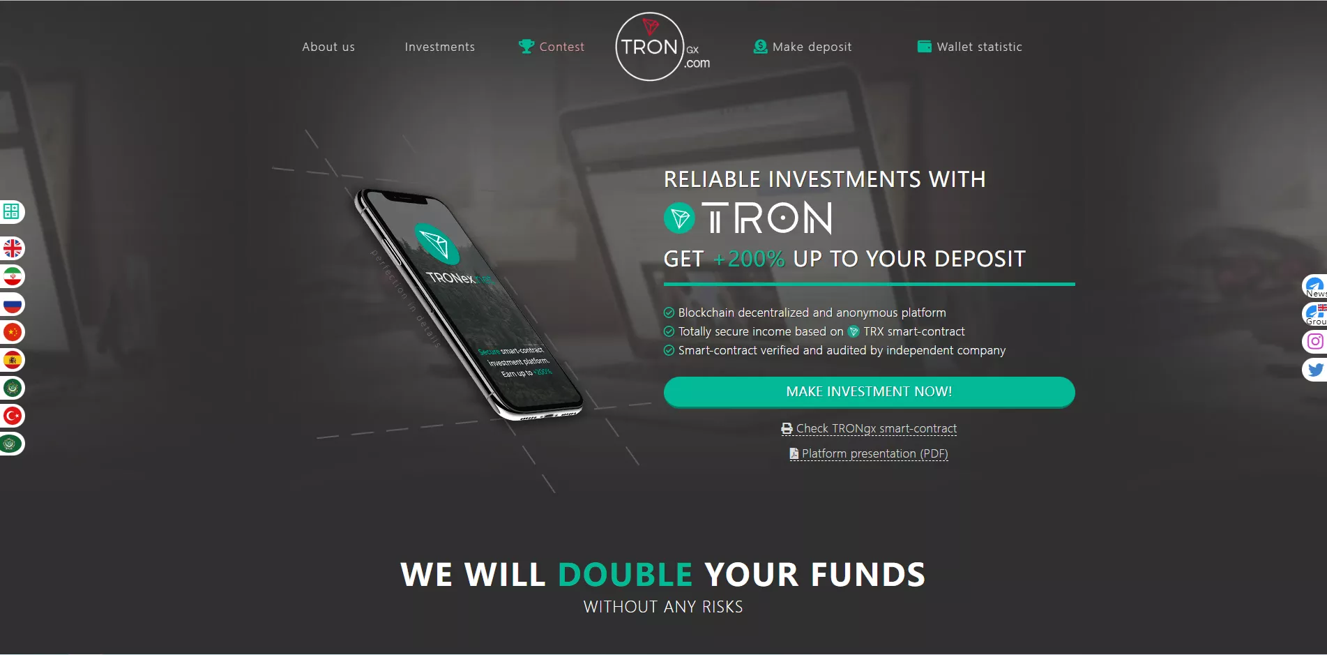 【多语言合约Defi】Defi流动性投资+tronex区块链理财-快达源码网